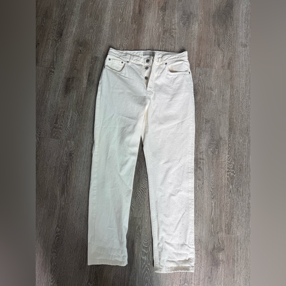 Everlane EUC Way-High Slim Fit Jeans White Size 29 High Waist Straight Leg - Picture 8 of 13